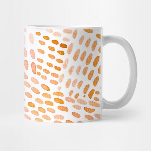 Watercolor dotted lines - orange by wackapacka